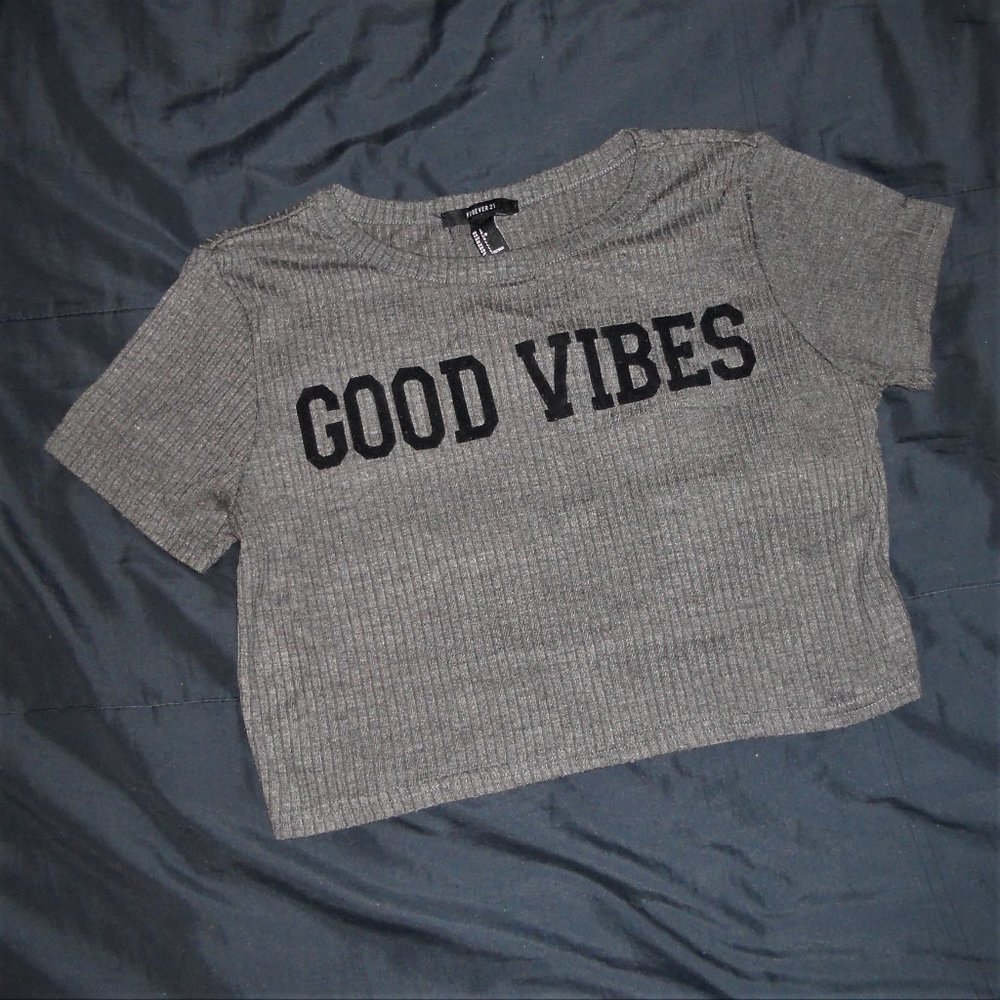 Heather Gray Crop Tee